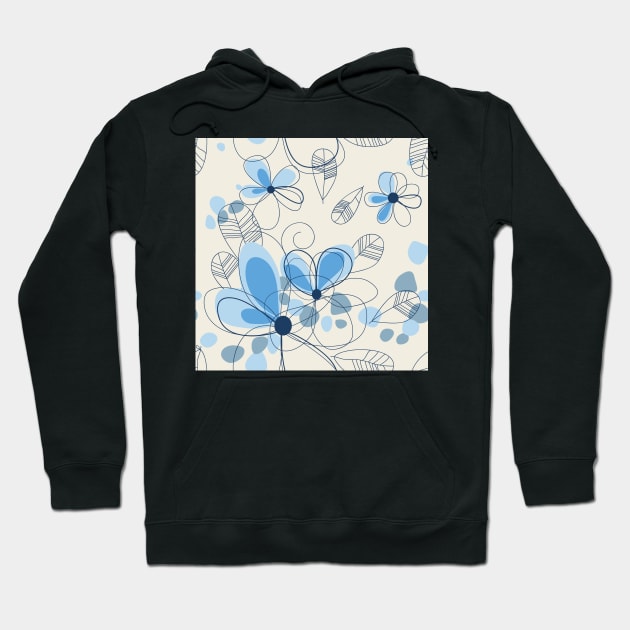 Abstract Floral Pattern Hoodie by Makanahele